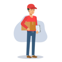 پیش‌نمایش فایل delivery-person-with-list-and-box-5473851 از پک سرویس تحویل