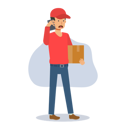 پیش‌نمایش فایل deliveryman-talking-on-phone-5473848 از پک سرویس تحویل