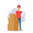 پیش‌نمایش فایل deliveryman-with-list-and-boxes-5473853 از پک سرویس تحویل