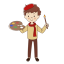 پیش‌نمایش فایل man-artist-with-paintbrush-and-palette-6561198 از پک شغل