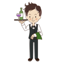 پیش‌نمایش فایل waiter-serve-glass-of-wine-and-bottle-of-wine-6561191 از پک شغل