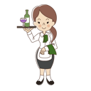 پیش‌نمایش فایل waitress-serve-glass-of-wine-and-bottle-of-wine-6561192 از پک شغل