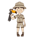 پیش‌نمایش فایل zookeeper-man-with-toucan-6561195 از پک شغل