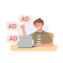 پیش‌نمایش فایل angry-man-with-ads-notifications-from-laptop-6520400 از پک تبلیغات آزاردهنده