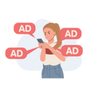 پیش‌نمایش فایل woman-angry-and-annoying-with-ads-notifications-from-smartphone-6520397 از پک تبلیغات آزاردهنده