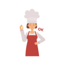 پیش‌نمایش فایل female-chef-with-ok-hand-gesture-6930825 از پک آشپز حرفه‌ای