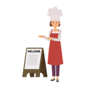 پیش‌نمایش فایل woman-chef-welcoming-6930847 از پک آشپز حرفه‌ای