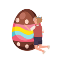 پیش‌نمایش فایل boy-hugging-easter-egg-8184922 از پک پسر روز عید پاک