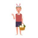 پیش‌نمایش فایل boy-with-bunny-ears-showing-fully-basket-from-hunting-an-easter-egg-8184927 از پک پسر روز عید پاک