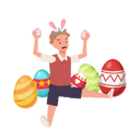 پیش‌نمایش فایل happy-little-boy-with-bunny-ears-is-holding-easter-egg-in-both-hands-while-surrounding-in-another-easter-eggs-8184920 از پک پسر روز عید پاک