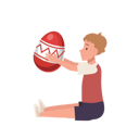 پیش‌نمایش فایل little-boy-is-sitting-and-holding-a-big-easter-egg-8184937 از پک پسر روز عید پاک