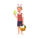 پیش‌نمایش فایل little-boy-with-bunny-ears-holding-an-easter-egg-and-a-basket-in-other-hand-8184936 از پک پسر روز عید پاک