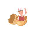 پیش‌نمایش فایل little-boy-with-bunny-ears-in-the-egg-shell-8184929 از پک پسر روز عید پاک