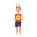 پیش‌نمایش فایل little-boy-with-bunny-ears-is-holding-a-big-easter-egg-8184919 از پک پسر روز عید پاک