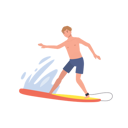 پیش‌نمایش فایل surfers-man-riding-on-the-waves-8184460 از پک مرد در ساحل