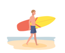 پیش‌نمایش فایل young-boy-holding-surfboard-on-the-beach-8184462 از پک مرد در ساحل