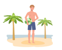 پیش‌نمایش فایل young-man-in-swim-suit-holding-beach-ball-8184458 از پک مرد در ساحل