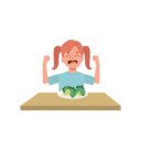 پیش‌نمایش فایل cute-girl-hate-vegetables-8791808 از پک کودک متنفر از سبزیجات