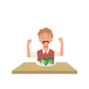 پیش‌نمایش فایل kid-hate-vegetables-8791802 از پک کودک متنفر از سبزیجات