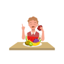پیش‌نمایش فایل boy-give-suggestion-to-eat-healthy-food-8791966 از پک میوه خوردن
