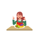 پیش‌نمایش فایل girl-give-suggestion-to-eat-healthy-food-8791965 از پک میوه خوردن