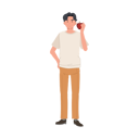 پیش‌نمایش فایل man-showing-red-apple-before-eating-8791962 از پک میوه خوردن