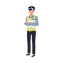 پیش‌نمایش فایل a-sad-traffic-police-is-standing-with-arms-crossed-and-thinking-8868072 از پک پلیس راهنمایی