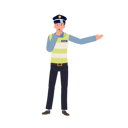 پیش‌نمایش فایل a-traffic-police-blowing-whistle-and-doing-hand-sign-as-go-to-another-way-8868065 از پک پلیس راهنمایی