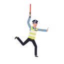 پیش‌نمایش فایل a-traffic-police-blowing-whistle-and-showing-stop-sign-8868062 از پک پلیس راهنمایی