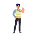 پیش‌نمایش فایل a-traffic-police-gesturing-hand-as-stop-8868063 از پک پلیس راهنمایی