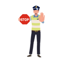 پیش‌نمایش فایل a-traffic-police-gesturing-hand-as-stop-and-whistling-8868054 از پک پلیس راهنمایی