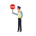 پیش‌نمایش فایل a-traffic-police-holding-stop-sign-8868050 از پک پلیس راهنمایی