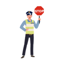 پیش‌نمایش فایل a-traffic-police-holding-stop-sign-8868052 از پک پلیس راهنمایی