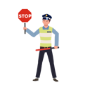 پیش‌نمایش فایل a-traffic-police-holding-stop-sign-and-traffic-baton-8868055 از پک پلیس راهنمایی