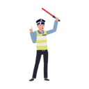 پیش‌نمایش فایل a-traffic-police-is-blowing-whistle-and-holding-traffic-baton-up-above-head-8868092 از پک پلیس راهنمایی