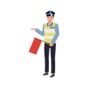 پیش‌نمایش فایل a-traffic-police-is-holding-red-flag-8868083 از پک پلیس راهنمایی