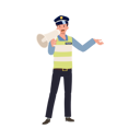 پیش‌نمایش فایل a-traffic-police-using-megaphone-giving-suggestion-8868080 از پک پلیس راهنمایی