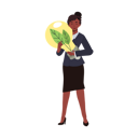 پیش‌نمایش فایل african-american-woman-holding-light-bulb-with-green-leaf-inside-9300084 از پک سبز شو