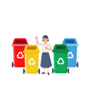 پیش‌نمایش فایل girl-giving-thumb-up-while-explaining-about-color-of-recycle-bin-9300075 از پک سبز شو