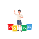 پیش‌نمایش فایل little-boy-giving-thumb-up-while-explaining-about-color-of-recycle-bin-9300073 از پک سبز شو