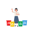 پیش‌نمایش فایل little-girl-giving-thumb-up-while-explaining-about-color-of-recycle-bin-9300074 از پک سبز شو