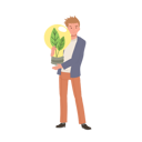 پیش‌نمایش فایل man-holding-light-bulb-with-green-leaf-inside-9300086 از پک سبز شو