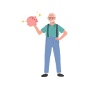 پیش‌نمایش فایل elderly-man-holding-piggy-bank-9673492 از پک مرد سالمند درباره مسائل مالی