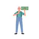پیش‌نمایش فایل elderly-man-with-big-money-note-showing-prosperity-and-financial-confidence-9673474 از پک مرد سالمند درباره مسائل مالی