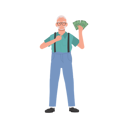 پیش‌نمایش فایل elegant-elderly-man-showing-retirement-funds-9673473 از پک مرد سالمند درباره مسائل مالی