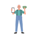 پیش‌نمایش فایل happy-senior-man-using-smartphone-for-financial-transactions-9673475 از پک مرد سالمند درباره مسائل مالی