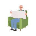 پیش‌نمایش فایل man-enjoying-tranquil-reading-of-newspaper-on-cozy-couch-9673466 از پک مرد سالمند درباره مسائل مالی