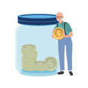 پیش‌نمایش فایل money-collection-and-financial-planning-9673480 از پک مرد سالمند درباره مسائل مالی