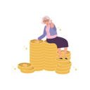 پیش‌نمایش فایل elderly-woman-gives-thumbs-up-on-currency-stack-9672303 از پک زن سالمند درباره مسائل مالی