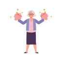 پیش‌نمایش فایل elderly-woman-holding-piggy-bank-9672306 از پک زن سالمند درباره مسائل مالی